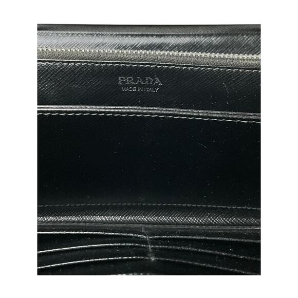 Prada Saffiano Palm Tree Print Zip Around Wallet - Picture 4 of 4